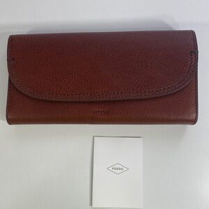 Fossil Cleo Clutch Brown Flap Wallet